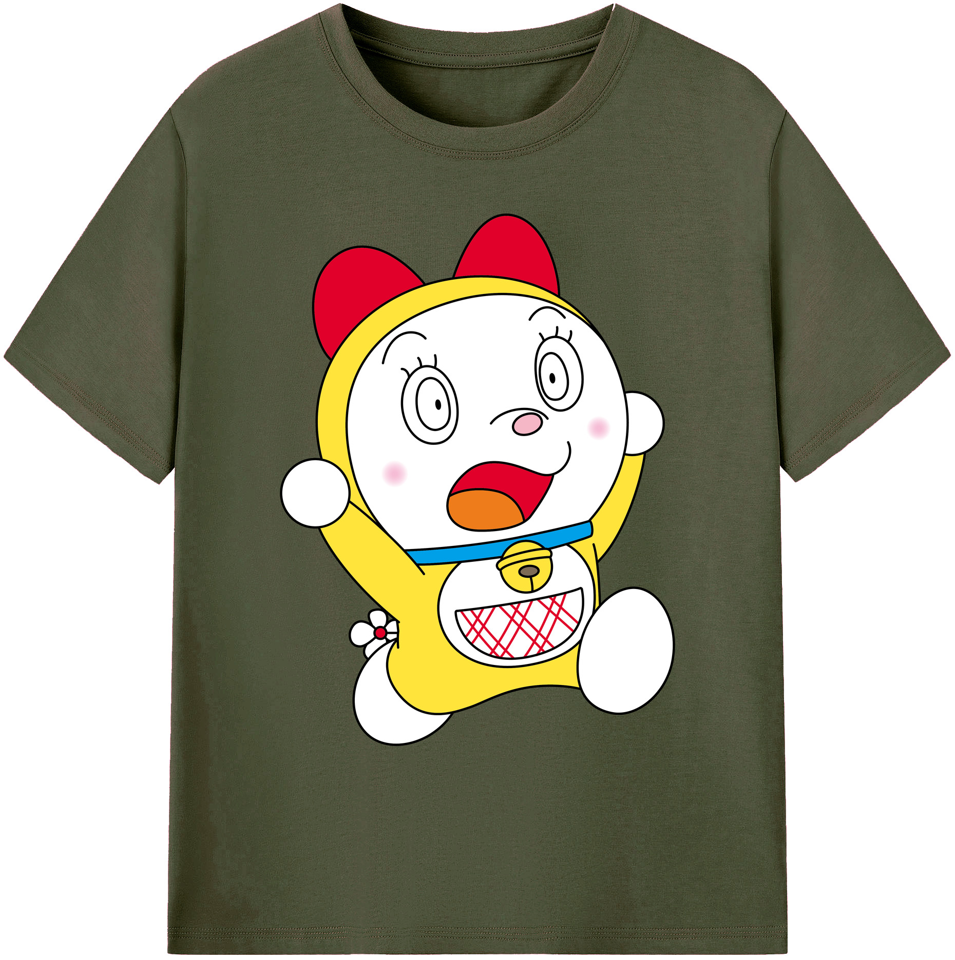 （画像用） ドラえもん ドラミ Doraemon Dorami 綿100％ メンズ半袖Tシャツ｜肌触りやわらか＆通気性